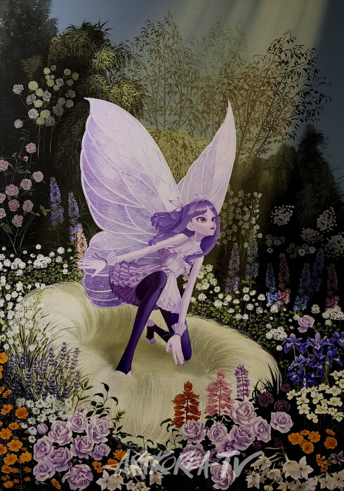 이윤경-한국전업미술가협회이사장상-번데기에서 새롭게 태어난 나비 2024 53×40.9cm Procreate