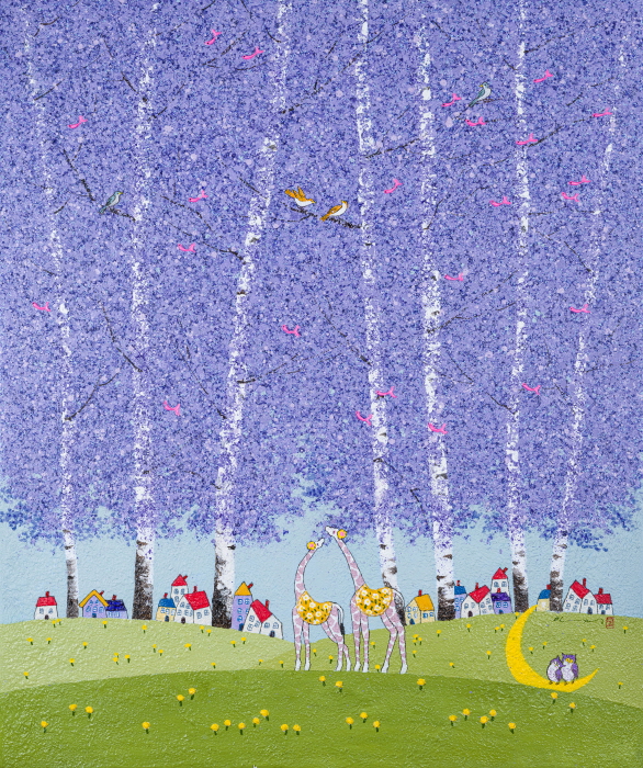 두요 김민정 作_ 보라빛 꿈, 72.7x60.6cm, mixed media, 2024-사진 네오아트센터 제공