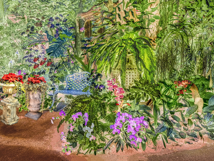 손은영 作_ 모네의 정원-의자가 있는 뜰, 82x110cm, Archival pigment print on watercolor rag, 2025-사진 네오아트센터 제공