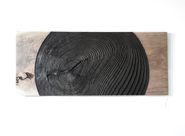 심은하 作_ 하얀본질, 검은형식, 1700x350x50mm, oak, 2024-사진 네오아트센터 제공