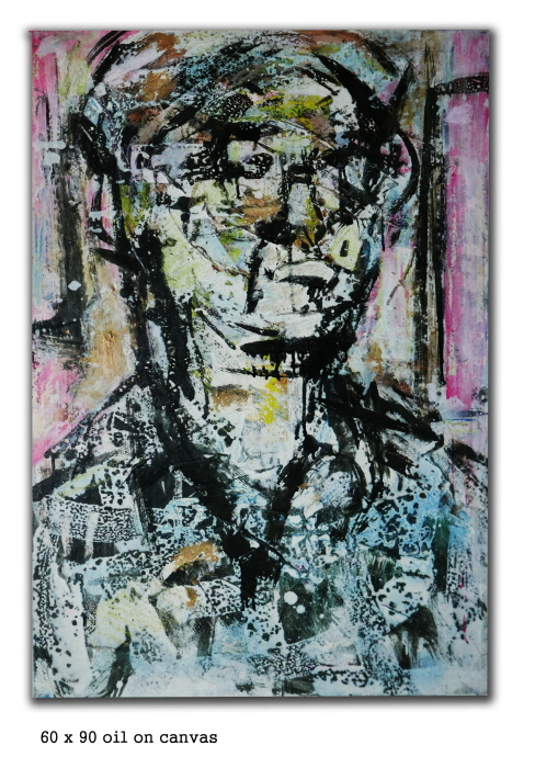 -조영동 作_ 26. 자화상-에케호모, 60x90cm, 캔버스에 유화, 혼합재료사진 네오아트센터