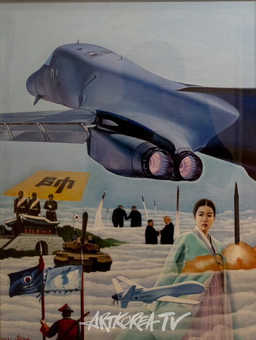 신제남-문명의 딜레마-코리아오딧세이, oil on canvas 53×40.9cm 2021-사진 김한정 기자