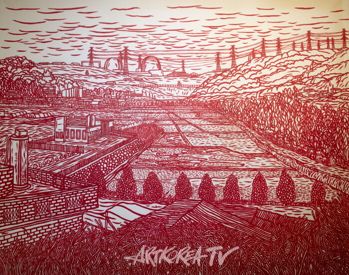 정철교-012 화산리 풍경-oil on canvas 130.3×162.2cm 2024-사진 김한정 기자