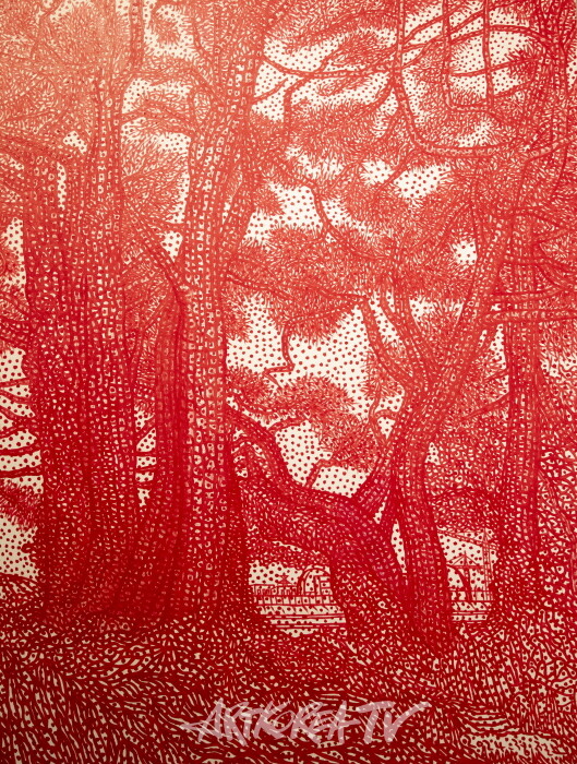 정철교-신리보호수 곰솔-oil on canvas 130.3×97.2cm 2024-사진 김한정 기자