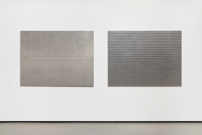 김범중_Coherence(좌_2024)_Threshold(우_2025)_120x160cm_장지에 연필-사진제공 김종영미술관