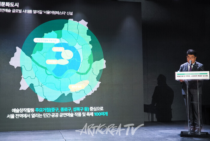 서울문화재단 송형종 대표이사 취임 100일 기념 기자간담회. 2025.04.10 사진 ⓒ아트코리아방송 이용선 기자​