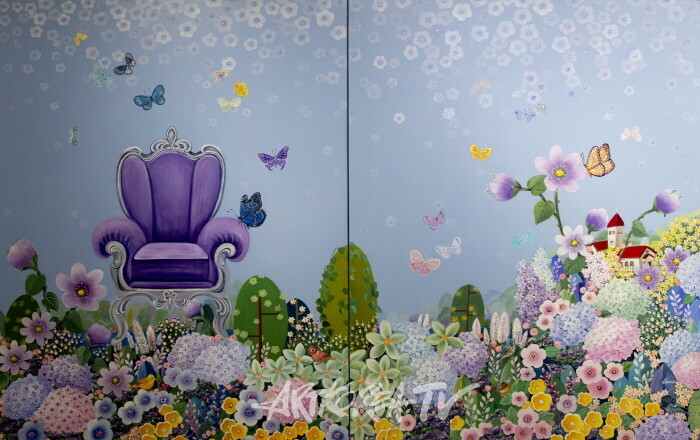 곽연주-화려한 외출 쉼 2025 acrylic on canvas 116.8×91cm-사진 김한정 기자