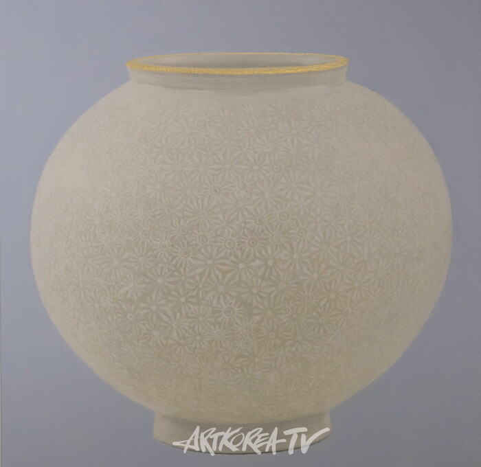 이재옥-달항아리 2025 acrylic on canvas 45.5×45.5cm-사진 김한정 기자