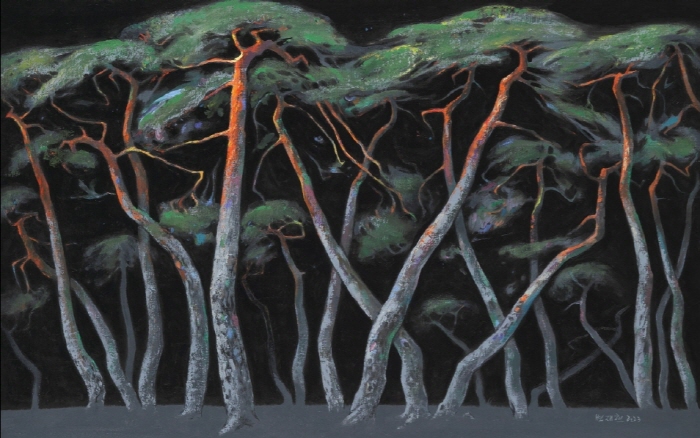 변재현-경주의 빛 Light of Gyeongju1 72.7×116.7cm Oil on canvas 2023-사진제공 변재현 작가