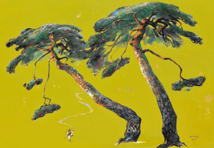 변재현-삼송 아리랑2 Three Pine Arirang2 72.2×116.7cm Oil on canvas 2025-사진제공 변재현 작가