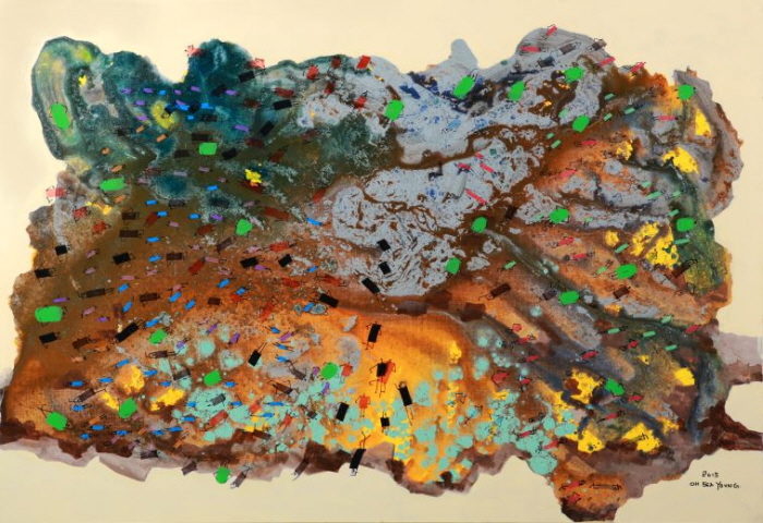 잔상 Afterimage Mixed Media 112X162cm 2015-사진제공 한가람미술관