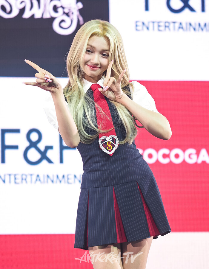 유니스 두 번째 미니앨범 '스위시'(SWICY) 발매 기념 쇼케이스(젤리당카) 2025.04.15 사진 ⓒ아트코리아방송 이용선 기자​