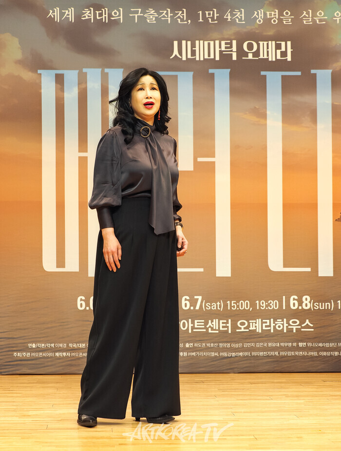 시네마틱 오페라 '메러디스' 제작발표회(소프라노 김민지). 2025.04.15 사진 ⓒ아트코리아방송 이용선 기자​