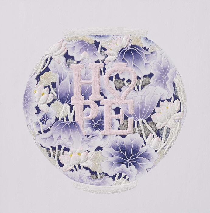 Hope Moon Spring Lilac   2024SIZE  72.7cm x 72.7cm -사진제공 이지영 작가