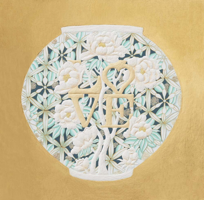 Blooming Moon Ancient Gold 2025 72.7cmx72.7cm Mixed Media on Korean Paper-사진제공 이지영 작가