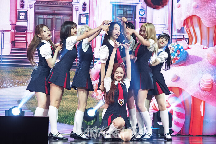 유니스 두 번째 미니앨범 '스위시'(SWICY) 발매 기념 쇼케이스. 2025.04.15 사진 ⓒ아트코리아방송 이용선 기자​