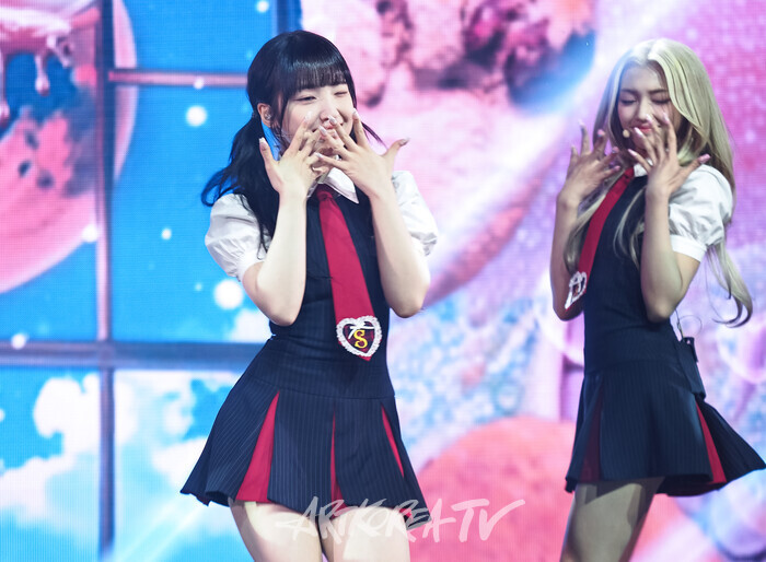 유니스 두 번째 미니앨범 '스위시'(SWICY) 발매 기념 쇼케이스(방윤하, 젤리당카). 2025.04.15 사진 ⓒ아트코리아방송 이용선 기자​