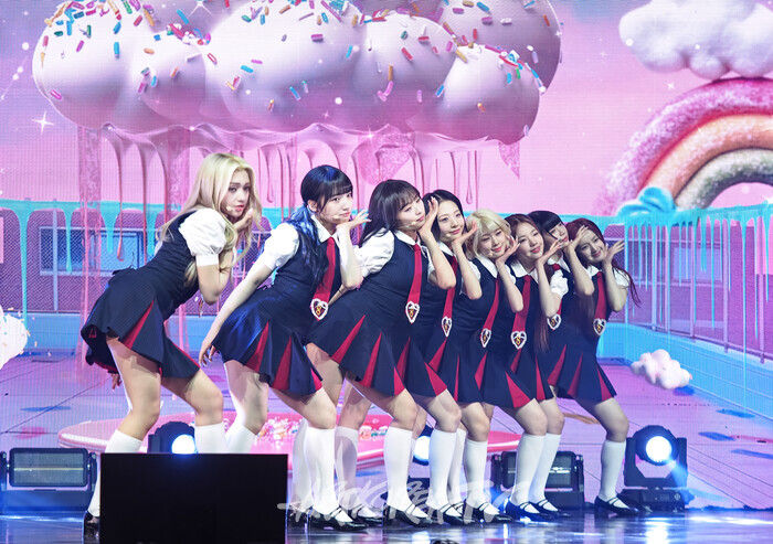 유니스 두 번째 미니앨범 '스위시'(SWICY) 발매 기념 쇼케이스. 2025.04.15 사진 ⓒ아트코리아방송 이용선 기자​