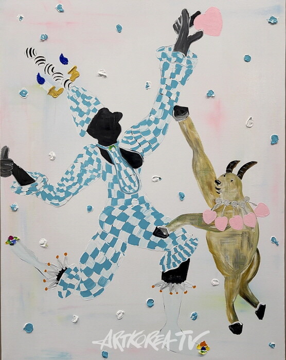 윤정원-오~내사랑 Oh, my love 116.5×90.5cm Acrylic on canvas 2022-사진 김한정 기자