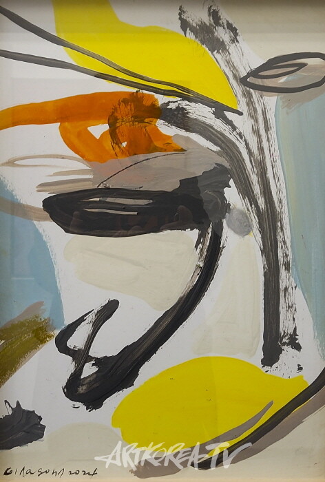 지나손-D1023-대지로부터 41×28.5cm Oil pastel, acrylic on canvas 2024-사진 김한정 기자