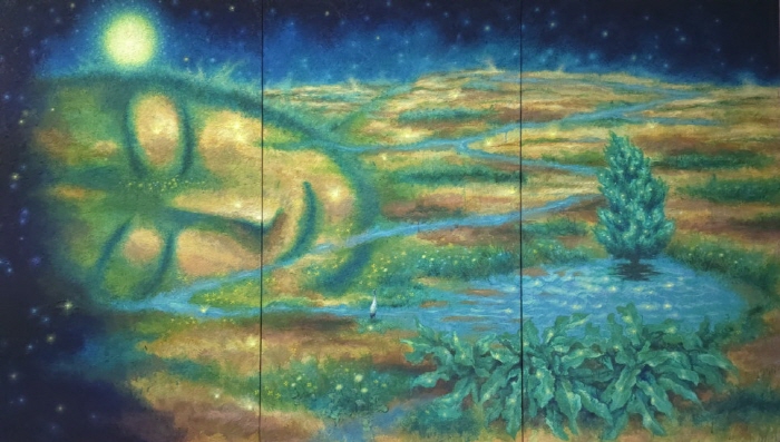 윤은숙_하나의_생각_193.9×336.3cm_혼합재료,_Acrylic_on_canvas_2025-사진 윤은숙 작가제공