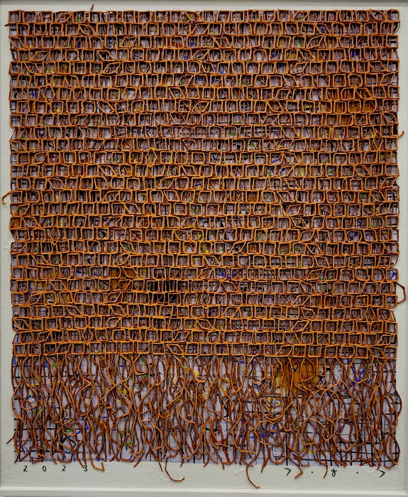 김형길-Net-ing'23 Mixed media on canvas 73×60.6cm 2023-사진 김한정 기자