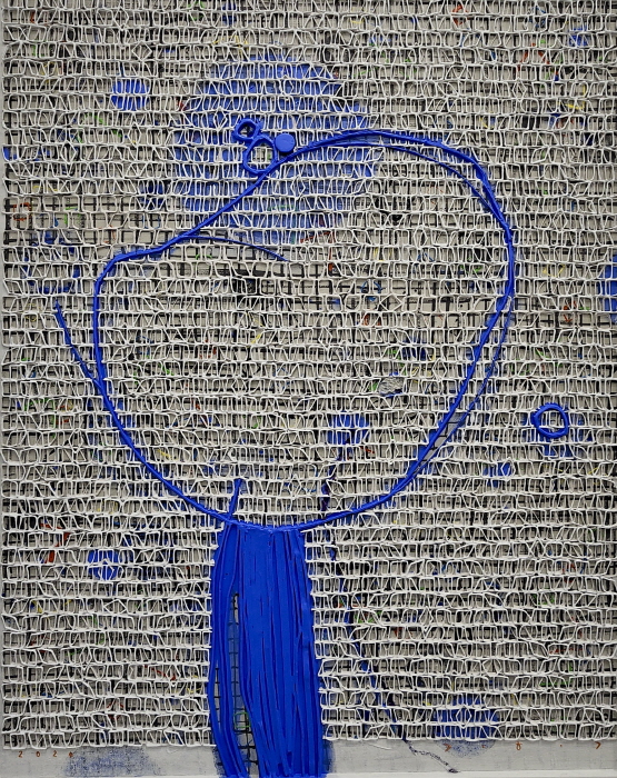 김형길-푸른언어 Mixed media on canvas 90.9×72.7cm 2024-사진 김한정 기자