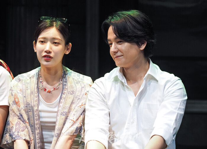 연극 '프라이드' 스페셜 장면 시연(필립 역 임주환, 실비아 역 홍금비) 2025.04.18 사진 ⓒ아트코리아방송 이용선 기자​