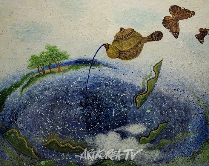 류광일-Creative power-Powder Color+Powder Stone 73×91cm 2001-사진 김한정 기자