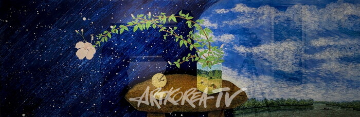 류광일-당신은 어디로 가십니까-Powder Color+Powder Stone 70×200cm 2007-사진 김한정 기자