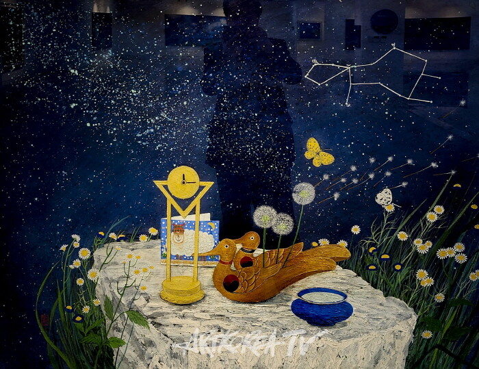 류광일-메리크리스마스-Powder Color+Powder Stone 91×116cm 2001-사진 김한정 기자