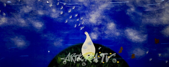 류광일-홀씨의 여행-Powder Color+Powder Stone 60×60cm 2010-사진 김한정 기자