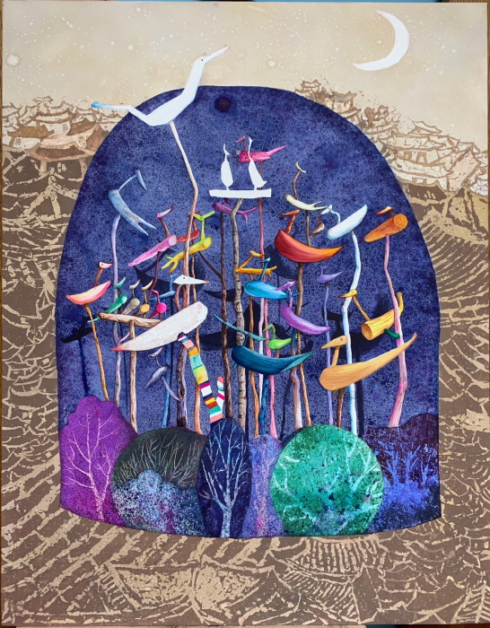  어린 시절’ Watercolor on paper 91x116.8cm 2019-사진제공 장혜숙 작가