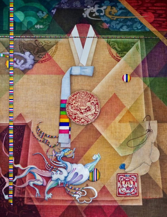 하늘 땅 사람‘ Watercolor on paper 91x116.8cm 2020-사진제공 장혜숙 작가