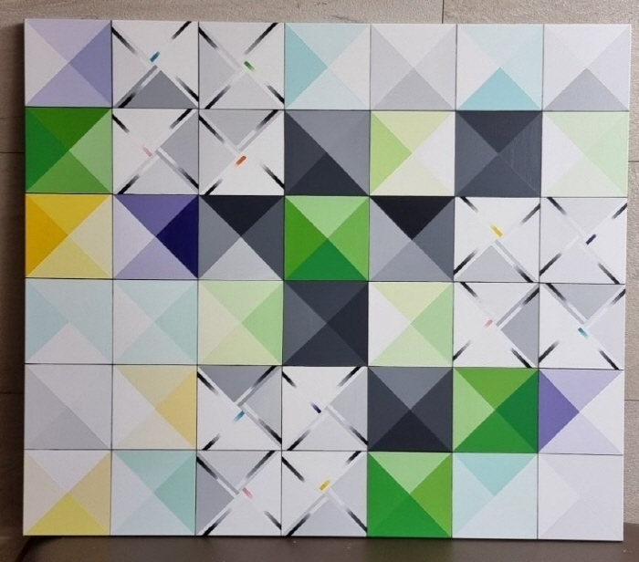 20250423. Op.54童心 Pattern 5. GreenSize 105cm X 91cmAcrylic on Canvas-사진제공 오혜영 작가
