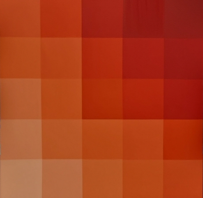 2023 Color Line Series Sub title : RedNo_20230420_Op.855cm x 55cm. Hye young OH  Acrylic on canvas-사진제공 오혜영 작가