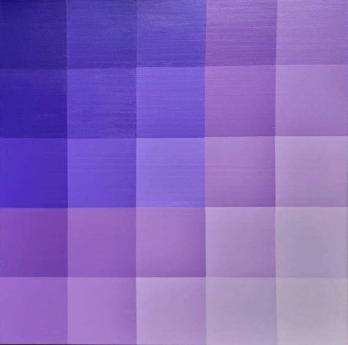 2023 Color Line Series Sub title : VioletNo_20230405_Op.555cm x 55cm. Hye young OH  Acrylic on canvas-사진제공 오혜영 작가