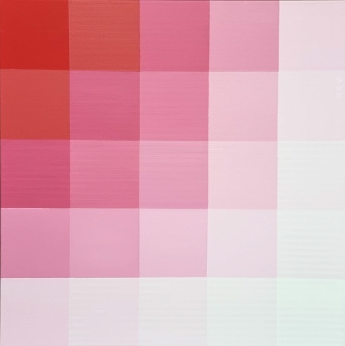 2023 Color Line Series Sub title : Pink No_20230406_Op.655cm x 55cm. -사진제공 오혜영 작가
