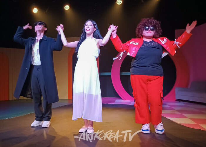 뮤지컬 '인사이드 미' 커튼콜(이승준, 김아린, 김라원) 2025.04.24 사진 ⓒ아트코리아방송 이용선 기자