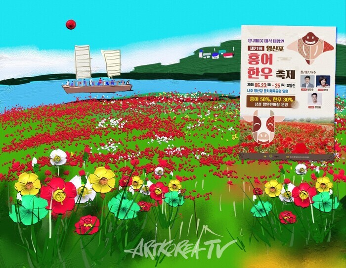 미리 모바일스케치해 본 '영산포 홍어&한우축제' / 모바일그림 / K1모바일화가 정병길 작