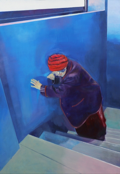 계단을 내려가는 엄마 162.2x112.1cm Oiloncanvas 2025-사진제공 손미량 작가