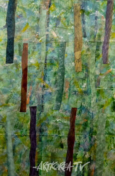 스토니강-숲의 폭폭 Acrylic on paper 74×48.5cm 2025-사진 김한정 기자