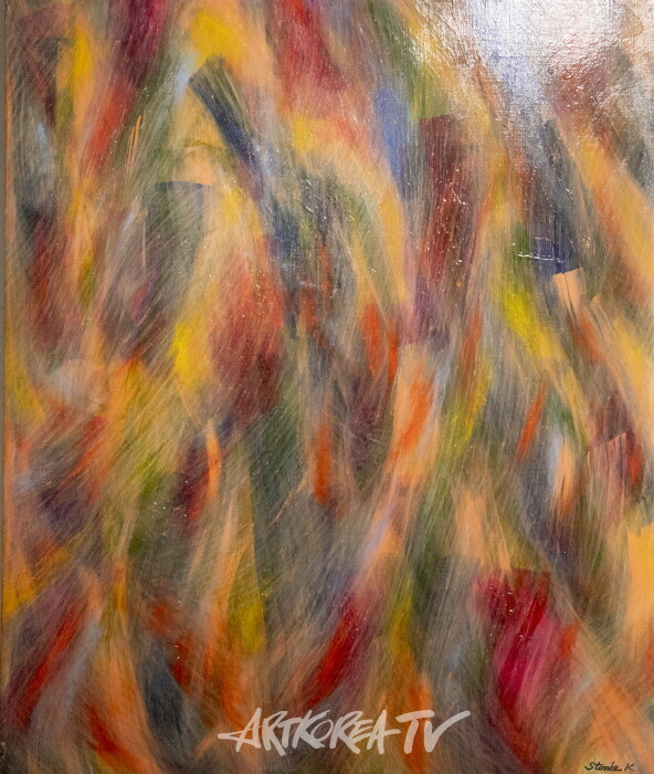 스토니강-포르테 Acrylic and oil pastel on canvas 72.7×60.6cm 2024-사진 김한정 기자