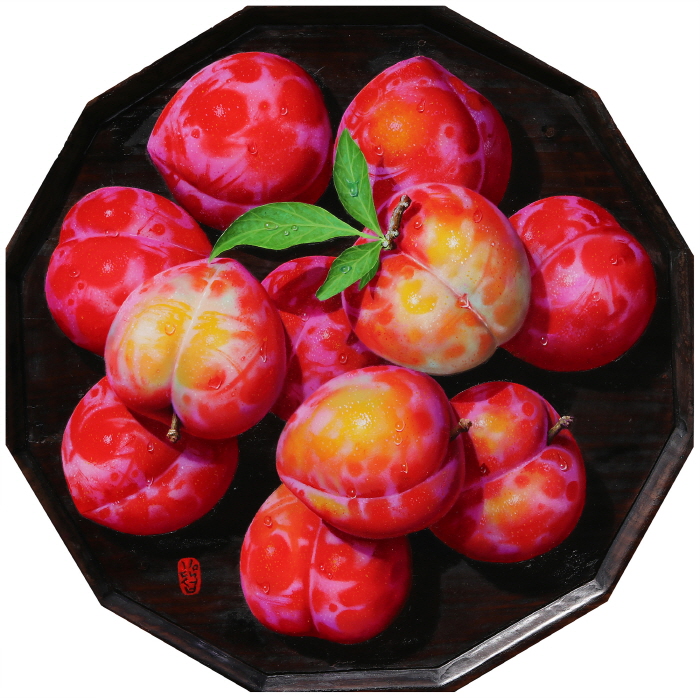 물아(物我) 44.3x43.8 Oil on wood 2025-사진 갤러리 나우 제공