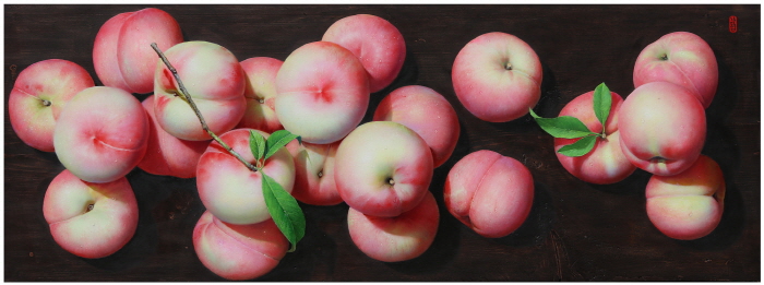 물아(物我) 127.8x46.8 Oil on wood 2024-사진 갤러리 나우 제공