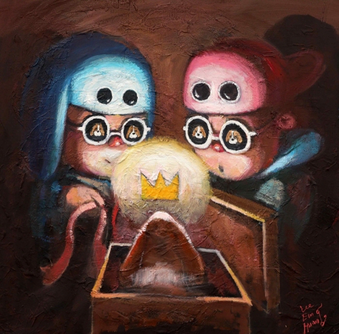 너를 처음 만난 날, 60x60cm, Oil on canvas, 2025-사진제공 보자르갤러리