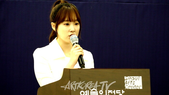 마르크 샤갈 전시 사회자-사진 김한정 기자