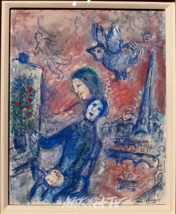 마르크 샤갈-영감-1978 Tempera and pastel on masonite 41×33cm