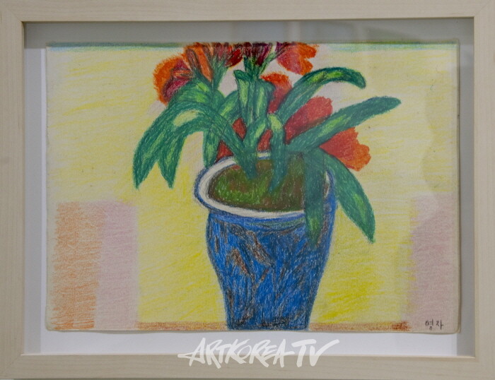 김영자-봄꽃 34.5×24cm creyongonpaper 2020-사진 김한정 기자