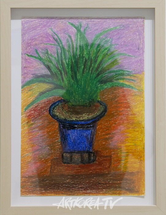 김영자-일편단심 난초 34.5×24cm creyongonpaper 2020-사진 김한정 기자